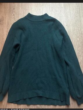 GUESS Teal Mock Neck Knit Sweater